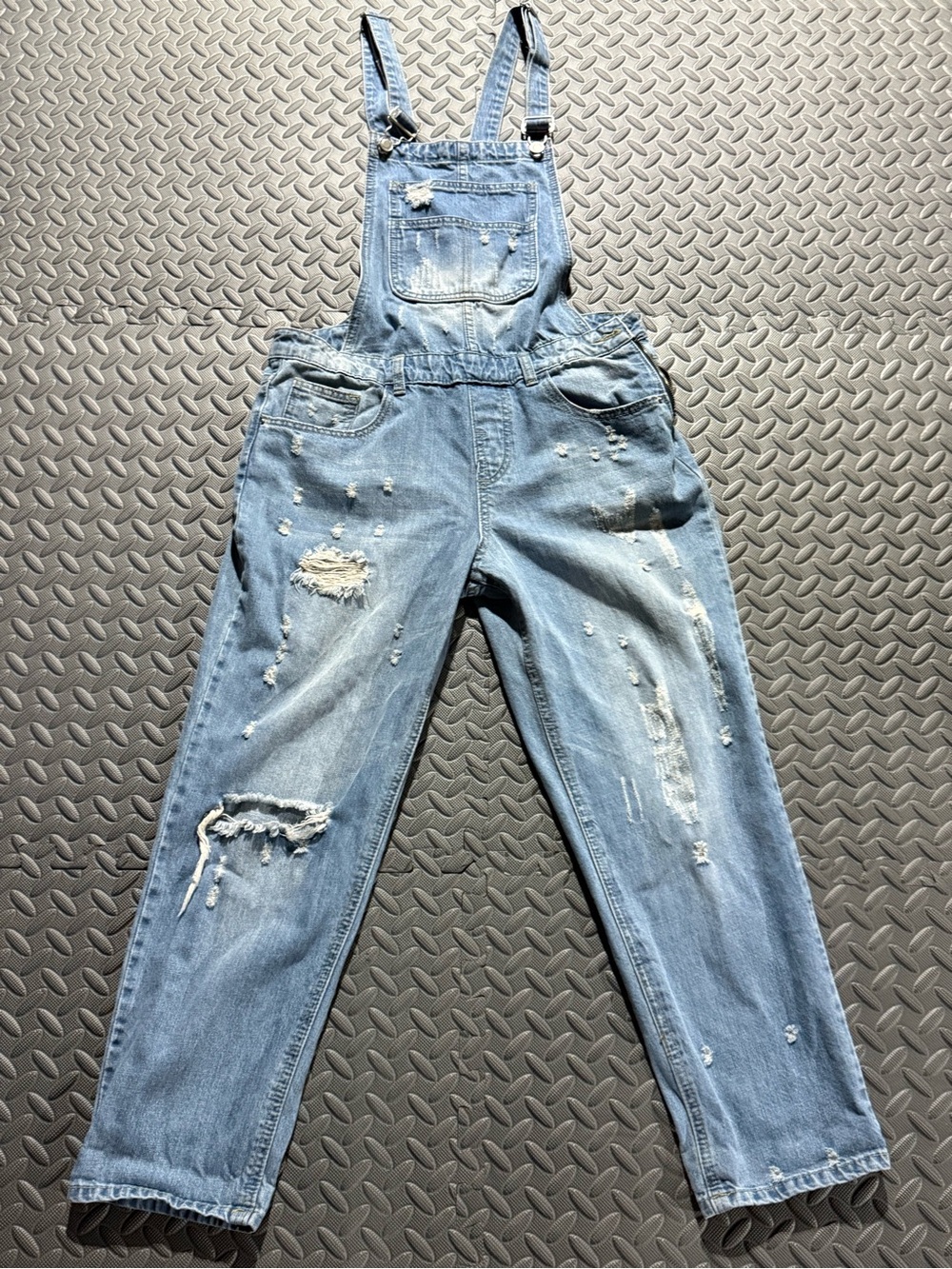 Angel Kiss Light Blue Denim Overalls